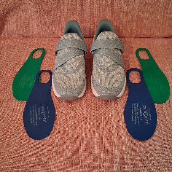 Orthofeet Naya Hands-Free Slip-On Sneakers Women's Sz 8.5 2E Blue Comfort - Picture 1 of 12